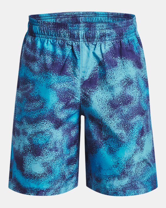 Boys' UA Woven Printed Shorts, Blue, pdpMainDesktop image number 0